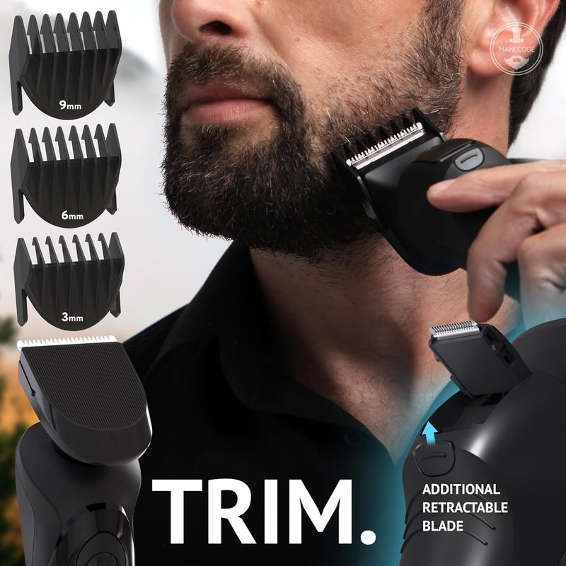 MANECODE ® 7-in-1 Electric Razor for Men - Shaver with Floating 8 Contouring Technology® and IQ Cleaning Sensor® - Image 3